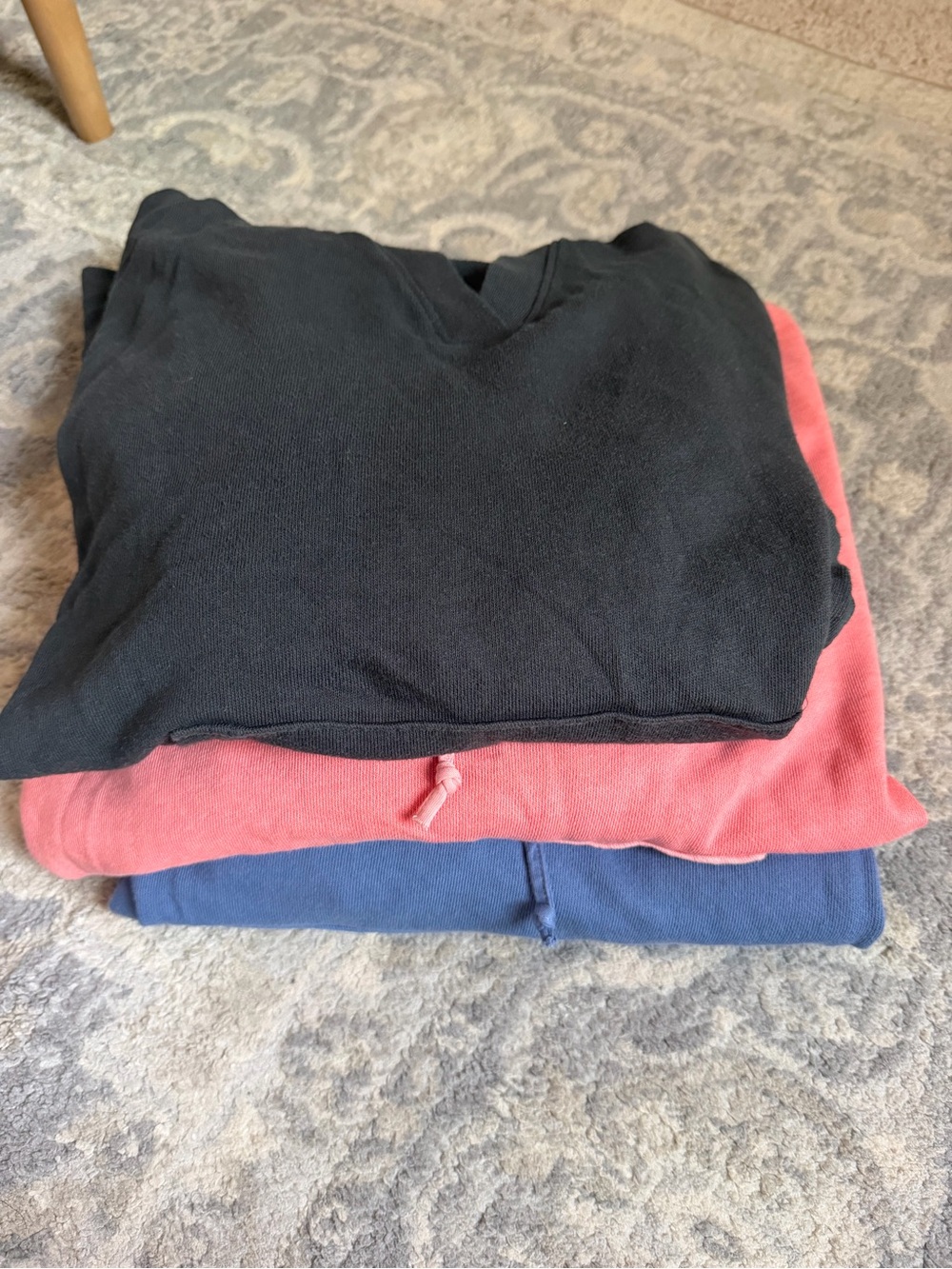3 Old Navy women’s V-Neck Sweater Trio - Black, Coral, Blue